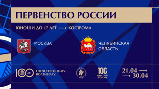 27.04.2023 / Мужчины /  / Москва (до 17 лет) - Челябинская область (до 17 лет). Первенство России по волейболу среди юношей до 1